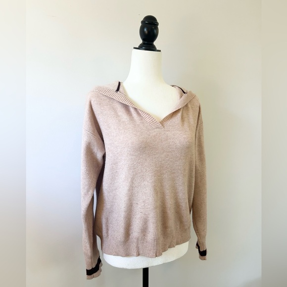 MOTH, Anthropologie Pink Hooded Sweater - size Medium - Picture 2 of 8